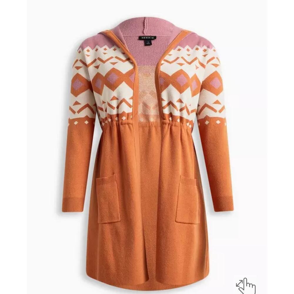 Torrid Everyday Plush Anorak Hooded Cinched Waist Sweater Plus Size 3 
Boho - Picture 2 of 14